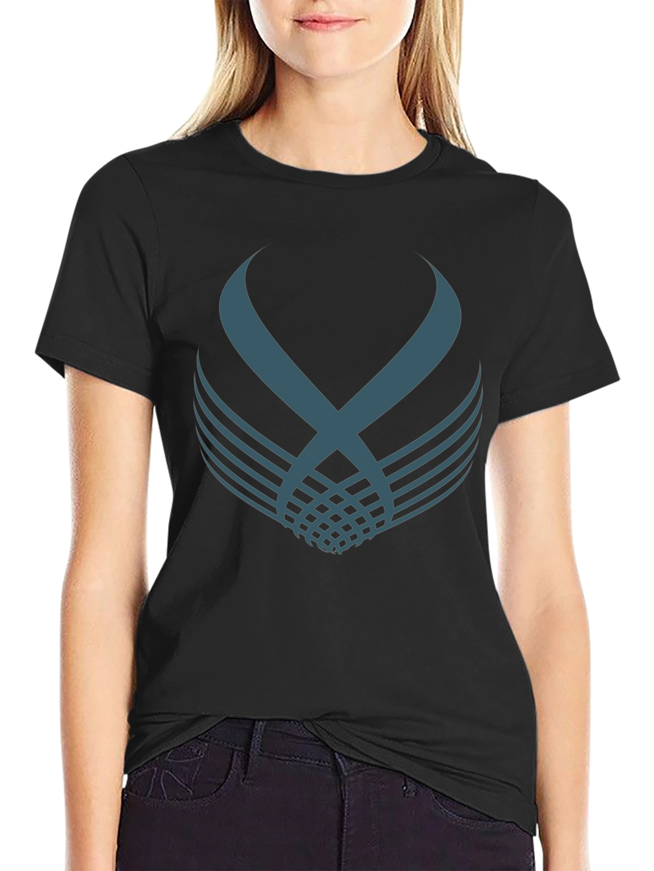 Abstract Graphic Print Crew Neck T-Shirt