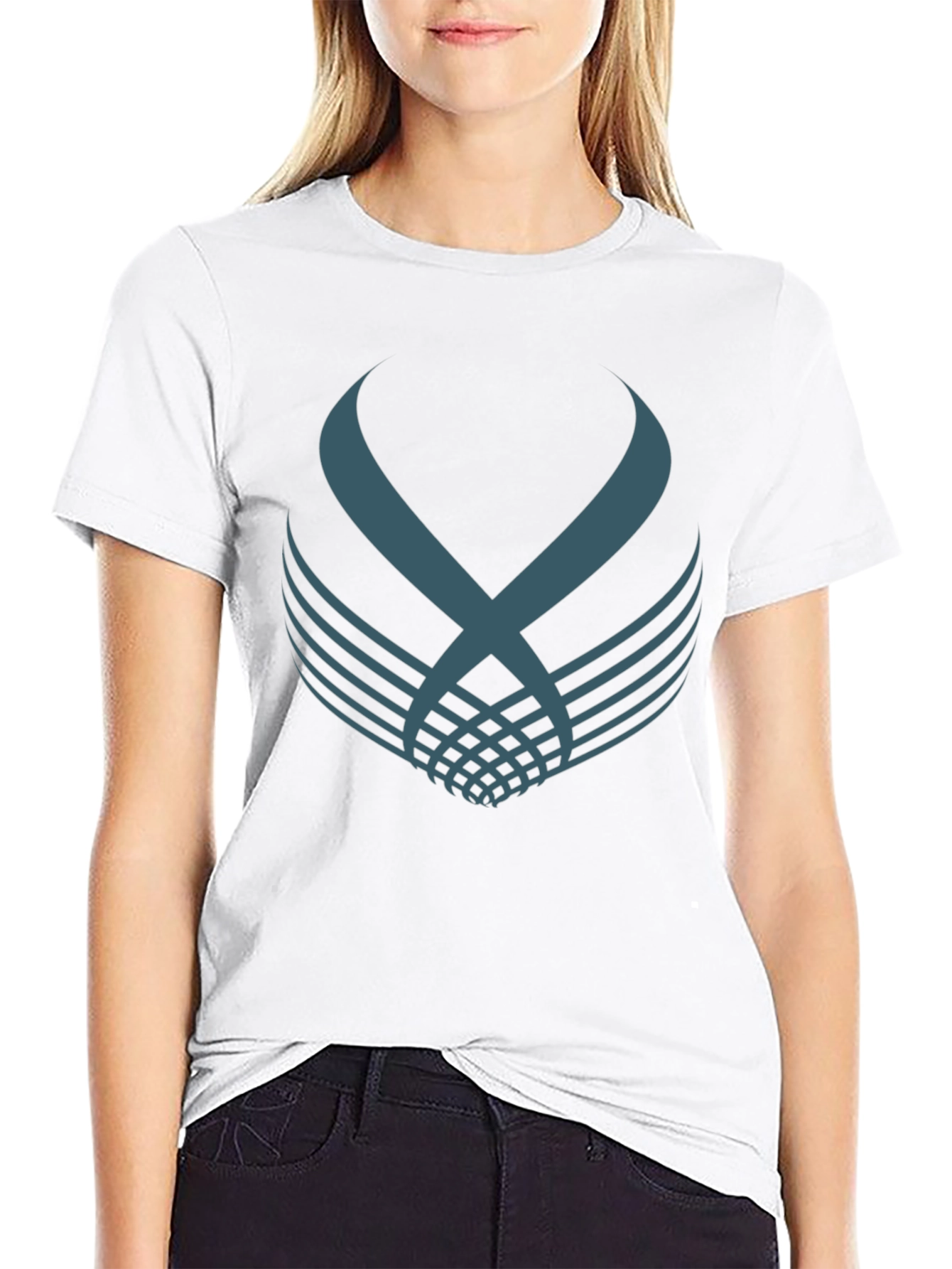 Abstract Graphic Print Crew Neck T-Shirt