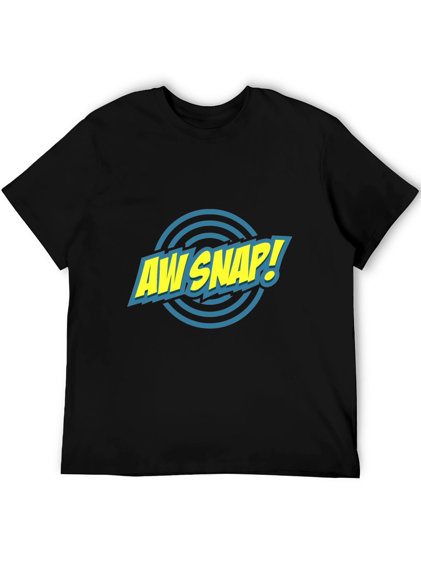 Aw Snap! Graphic Tee - Comic Style Black T-Shirt