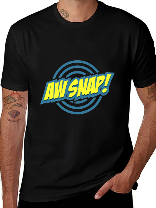 Aw Snap! Graphic Tee - Comic Style Black T-Shirt