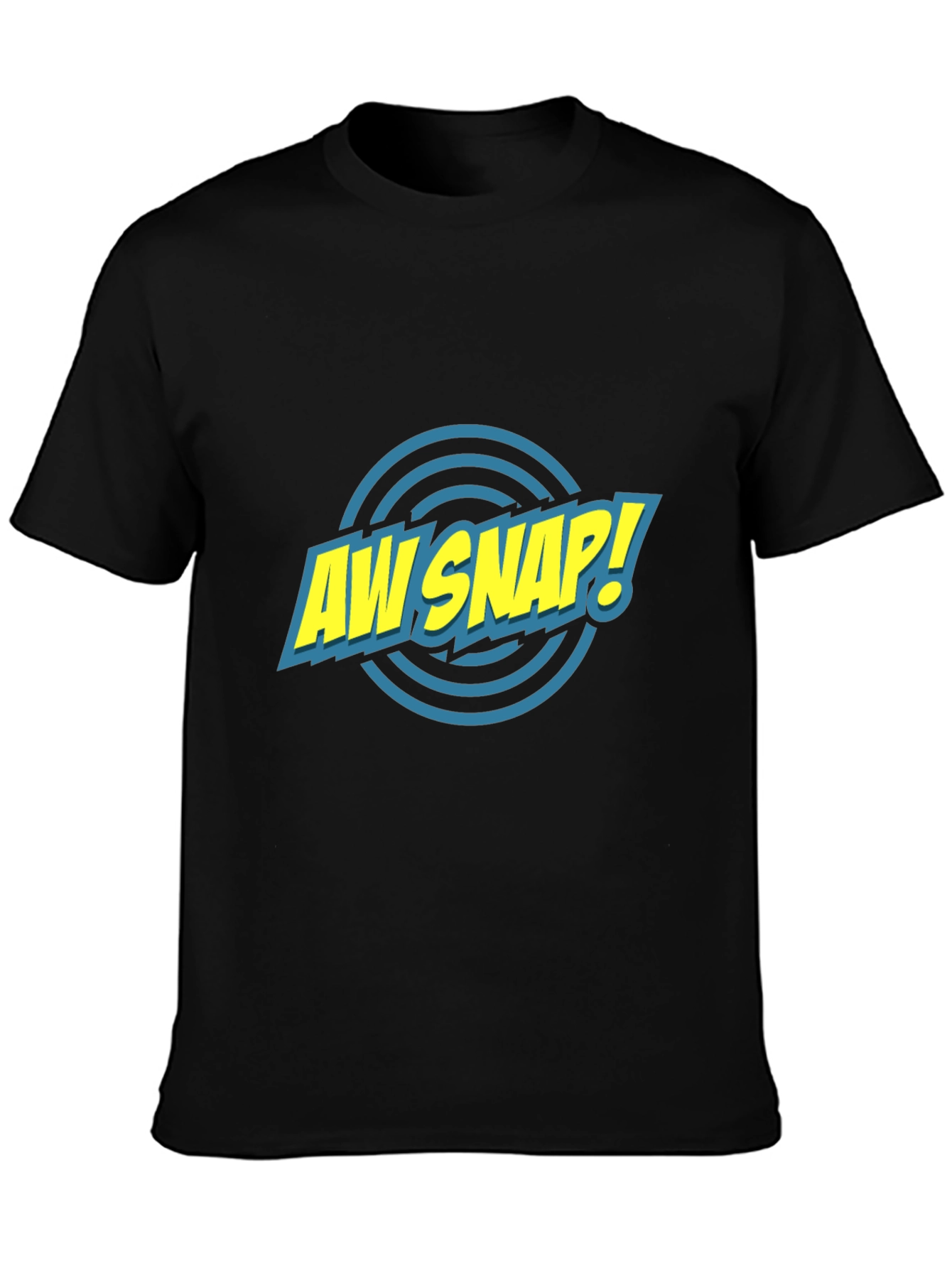 Aw Snap! Graphic Tee - Comic Style Black T-Shirt