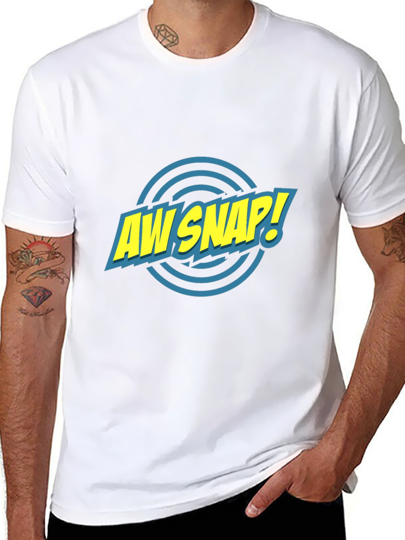 Aw Snap! Graphic Tee - Comic Style Black T-Shirt