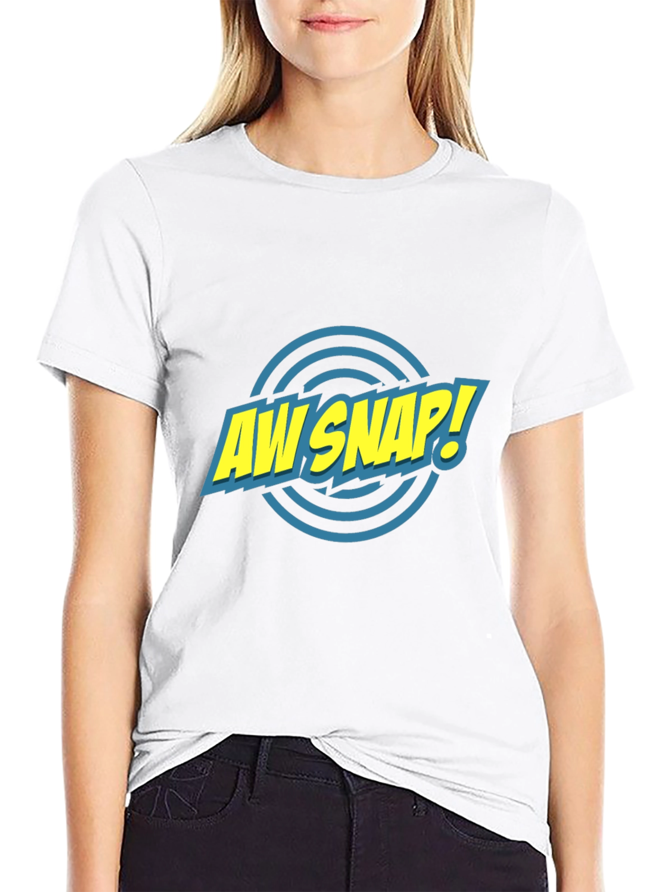 Aw Snap! Graphic Tee - Comic Style Black T-Shirt