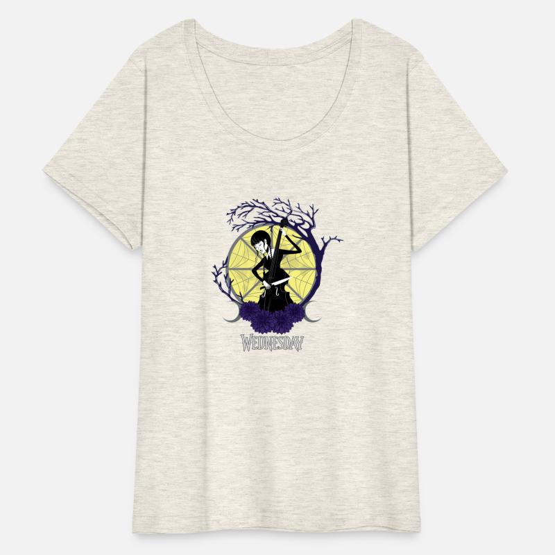 Wednesday Playing Celo With Glass Window