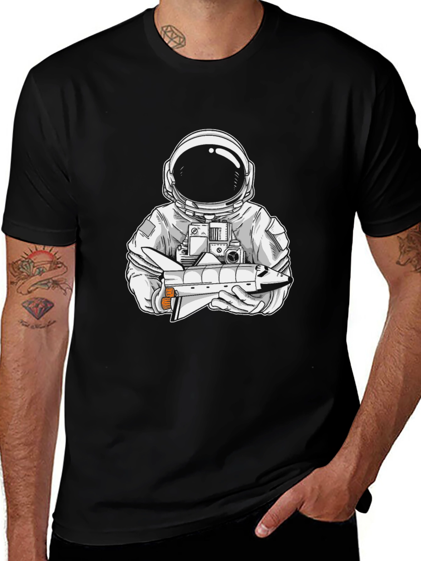 Astronaut Space Shuttle Graphic Tee