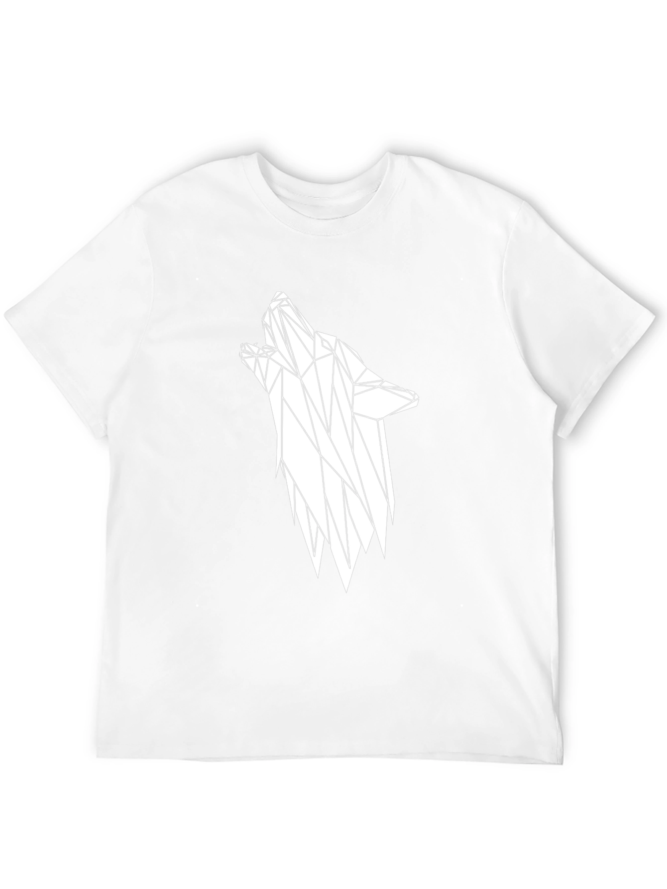 Geometric Wolf Graphic Tee - Stylish Black T-Shirt
