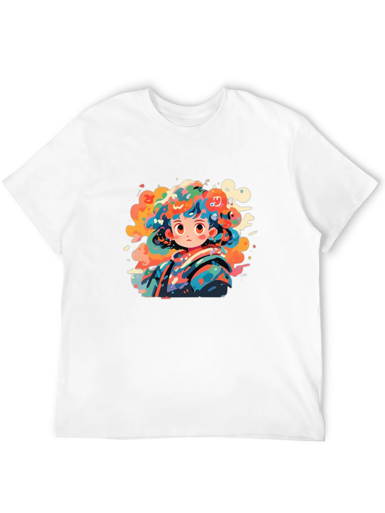 Anime Girl Graphic Tee - Unique Artistic Design