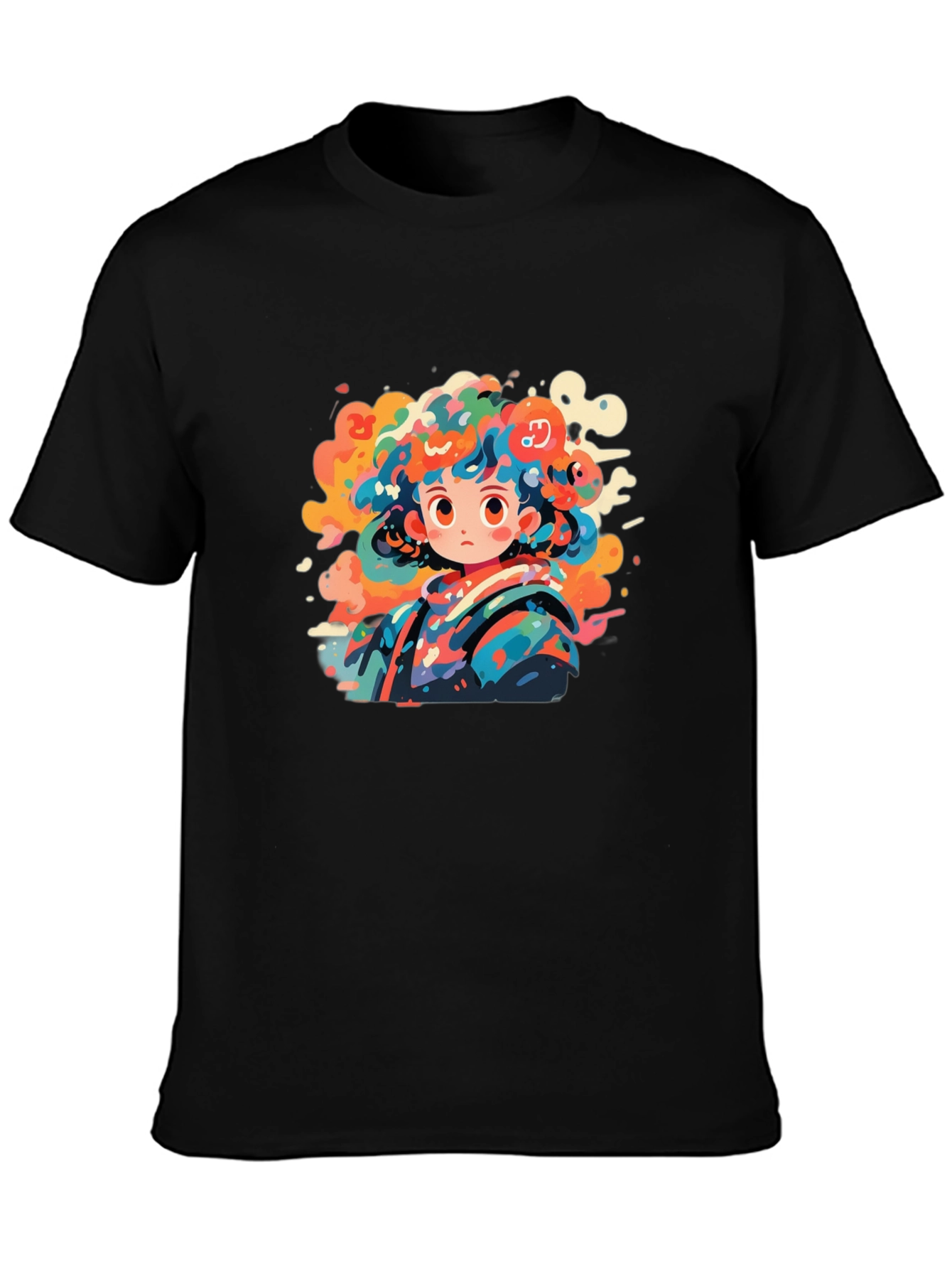 Anime Girl Graphic Tee - Unique Artistic Design