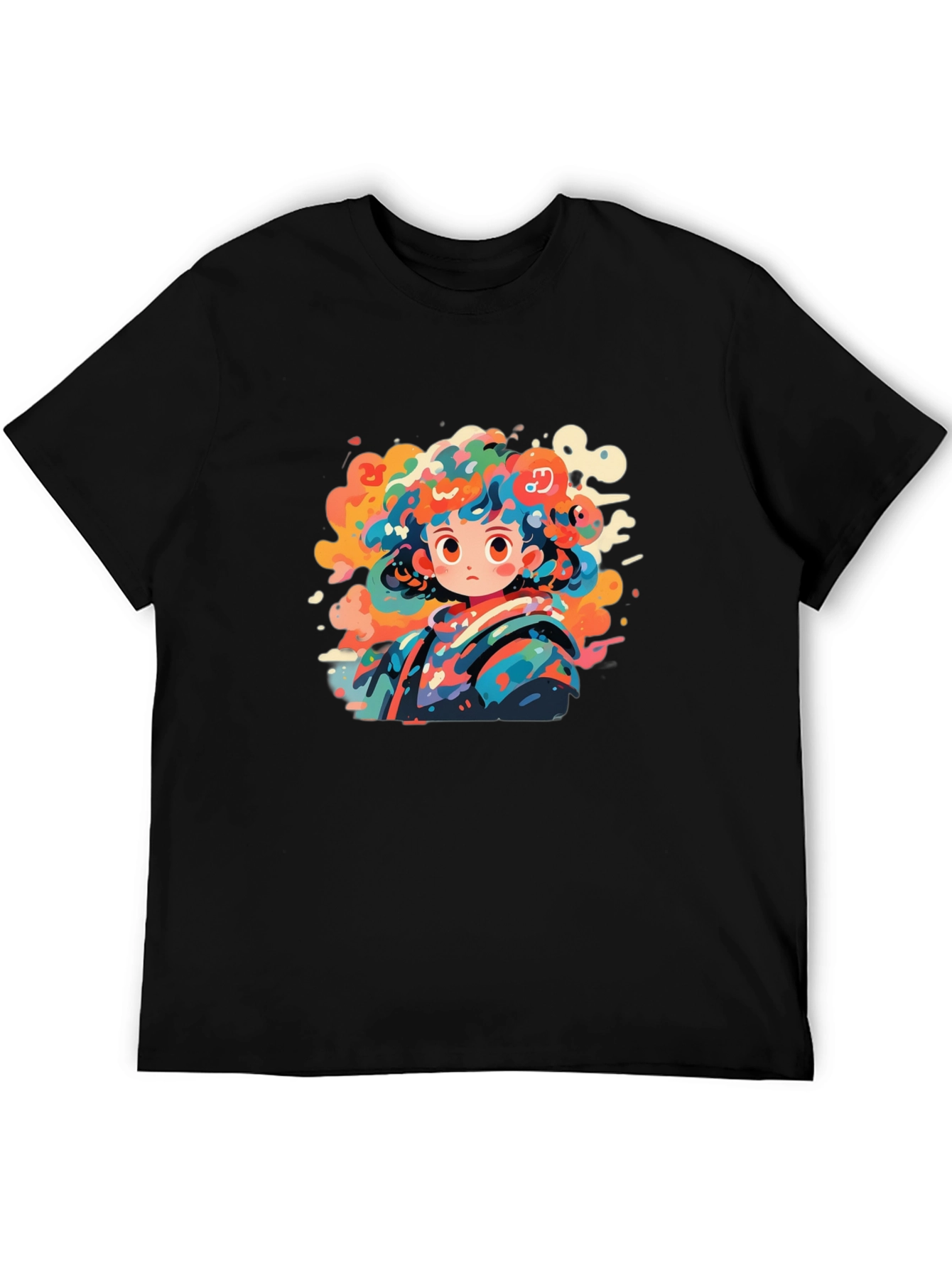 Anime Girl Graphic Tee - Unique Artistic Design