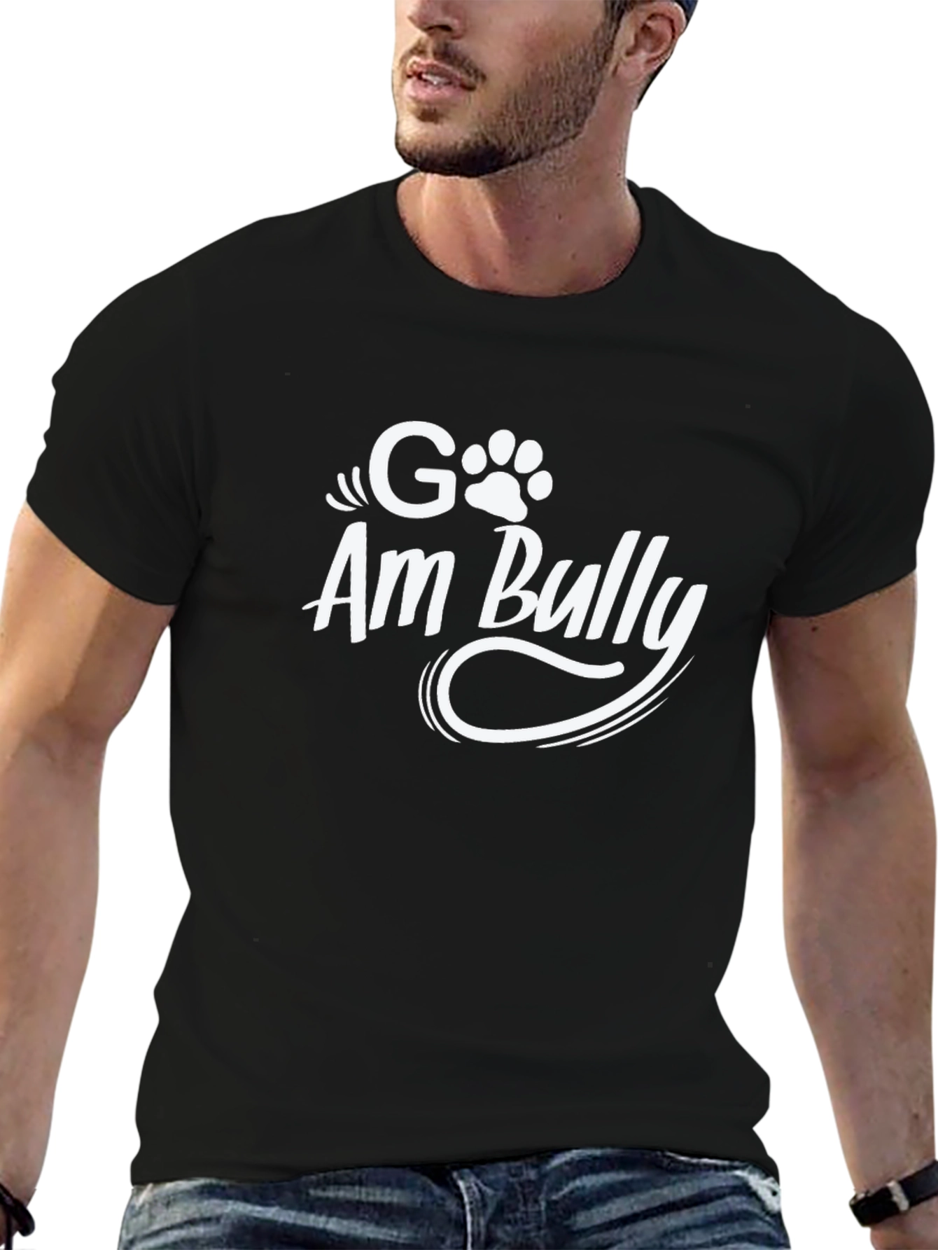 G Am Bully Black T-Shirt - Dog Lover Tee