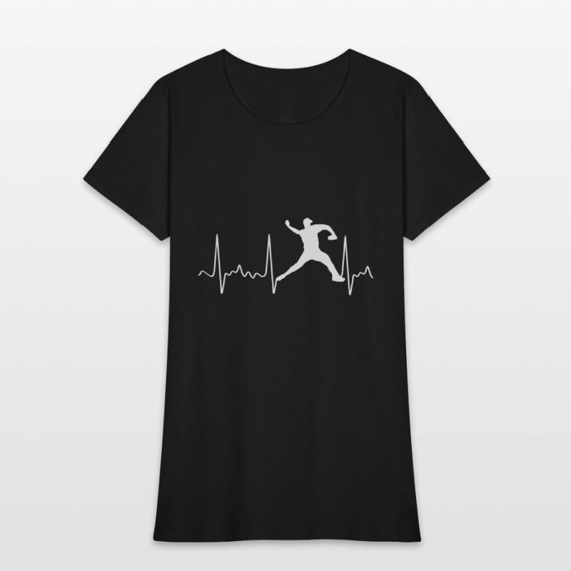 White Baseball Heartbeat Pitcher Baseball Pulse
