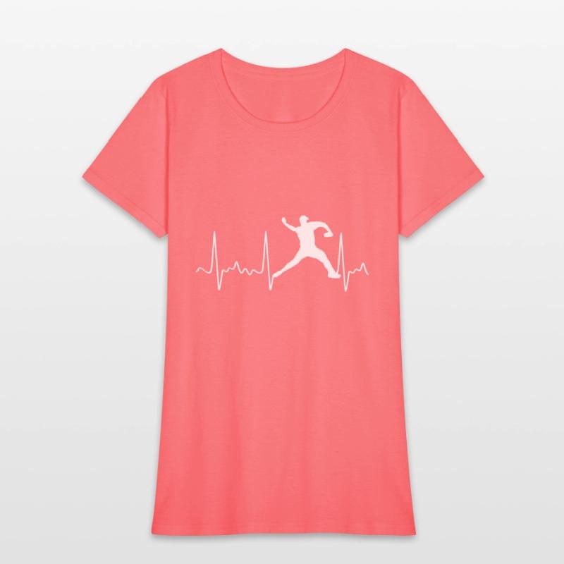 White Baseball Heartbeat Pitcher Baseball Pulse