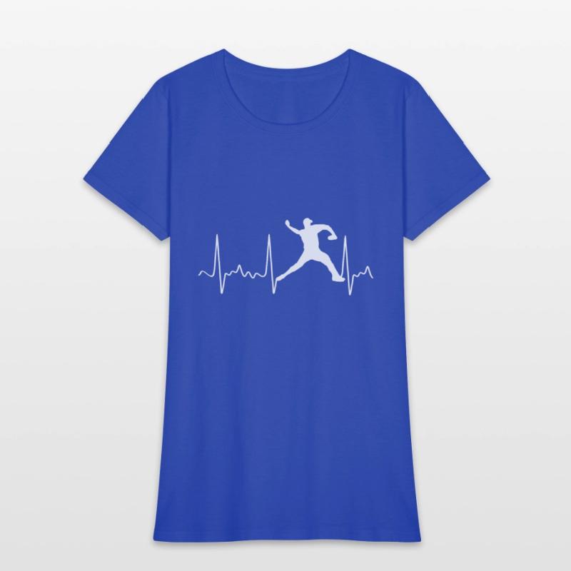 White Baseball Heartbeat Pitcher Baseball Pulse