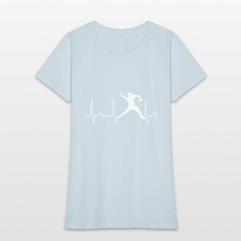 White Baseball Heartbeat Pitcher Baseball Pulse