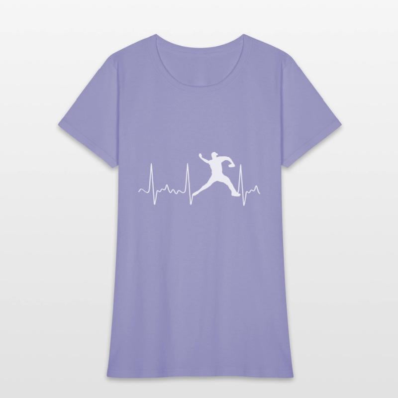 White Baseball Heartbeat Pitcher Baseball Pulse