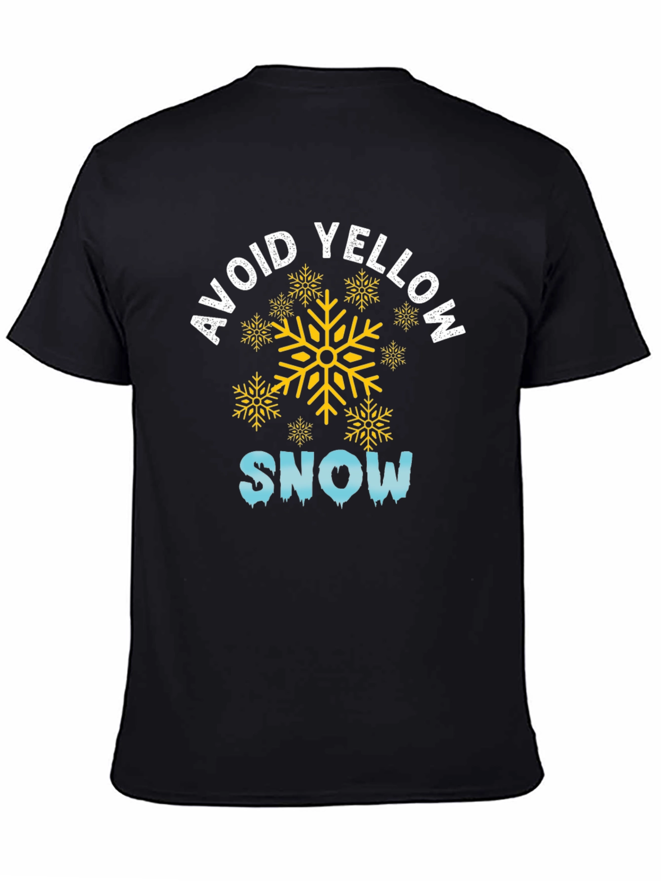 Avoid Yellow Snow Black Graphic Tee