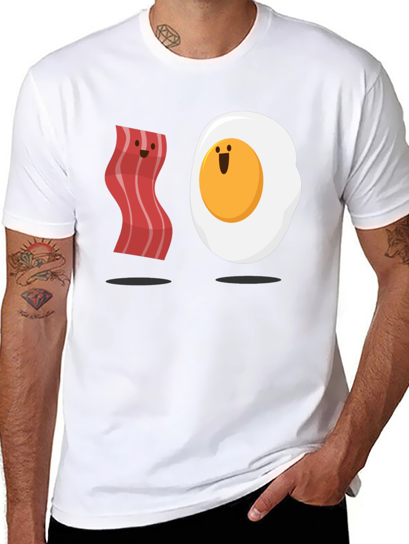 Bacon and Egg Funny Matching T-Shirt