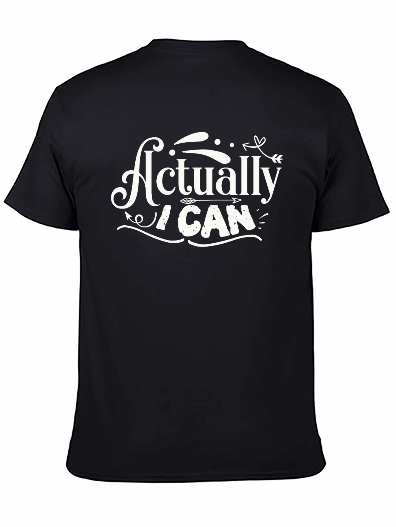 Actually I Can Graphic Tee - Black