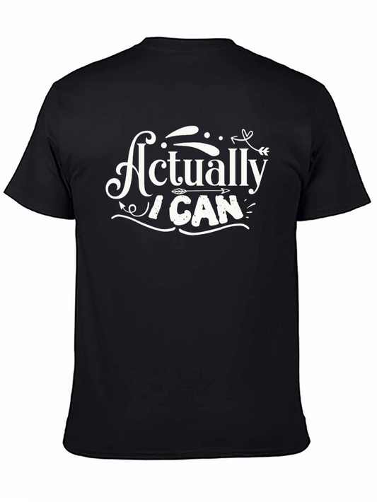 Actually I Can Graphic Tee - Black