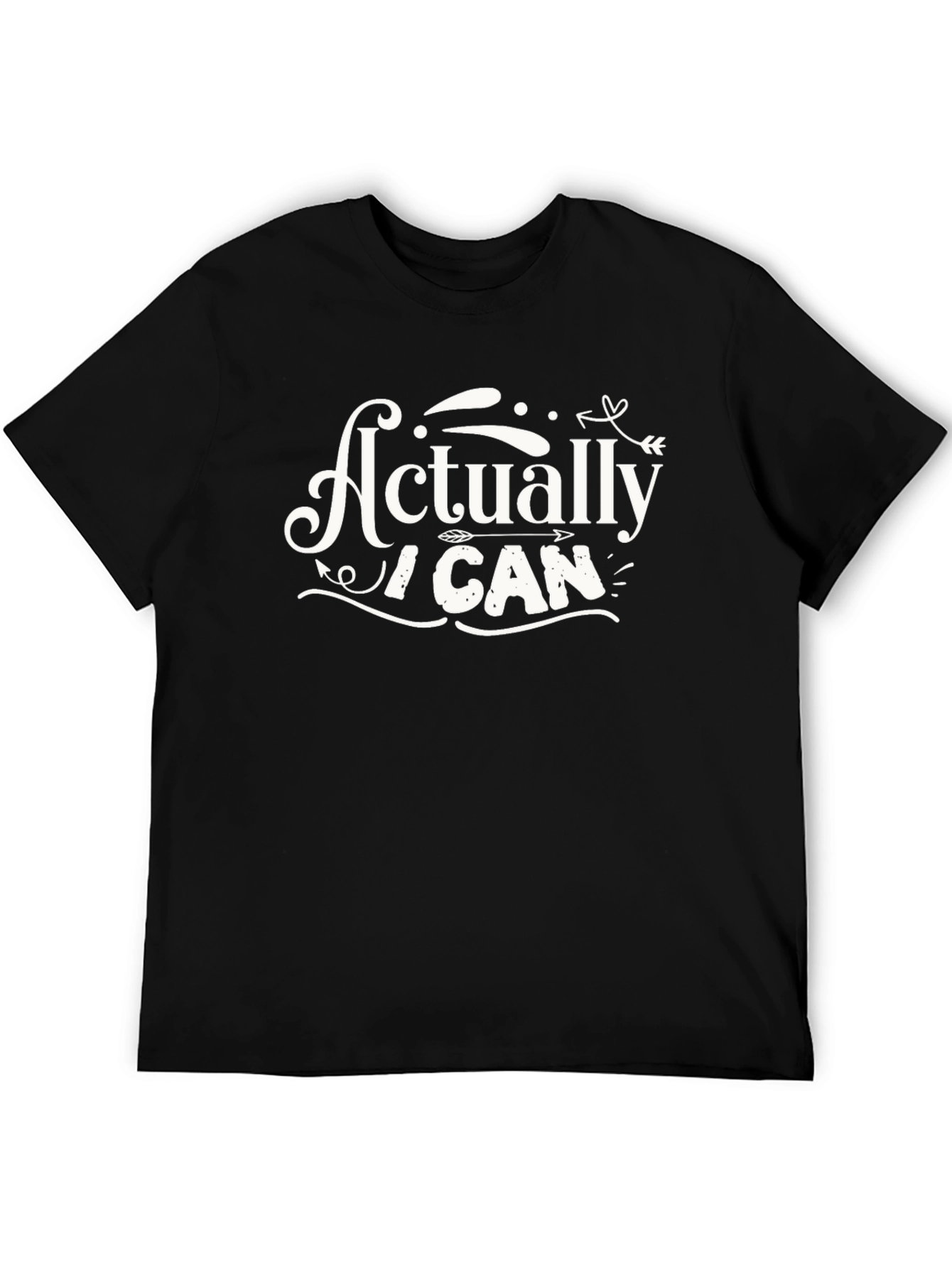 Actually I Can Graphic Tee - Black