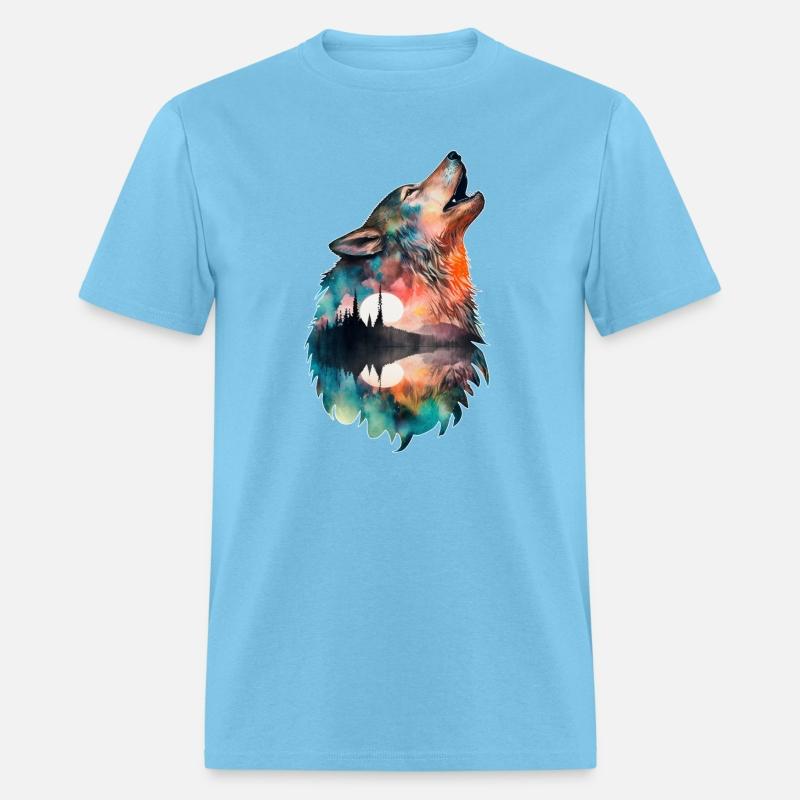 Wolf Watercolor Forest Mystic Animal Wild Animal