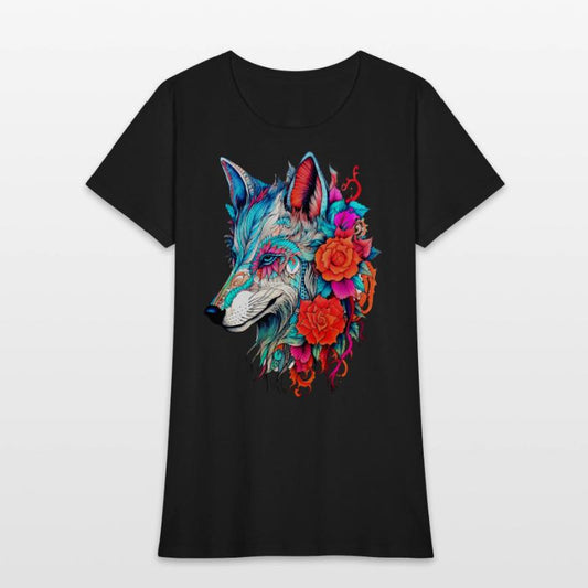 Wolf with Flowers Girls