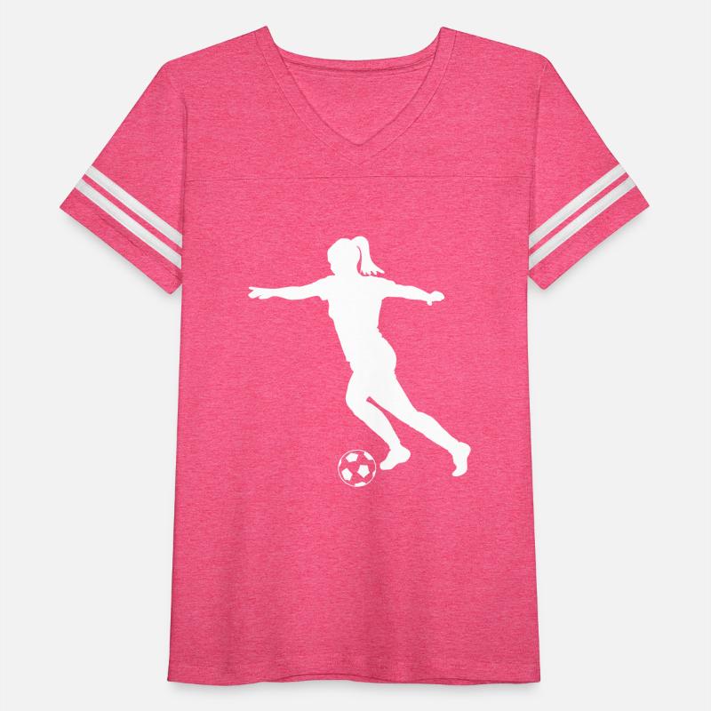 Woman playing soccer