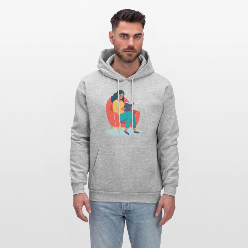 Woman Reading in Armchair Illustration