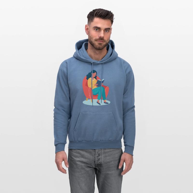 Woman Reading in Armchair Illustration