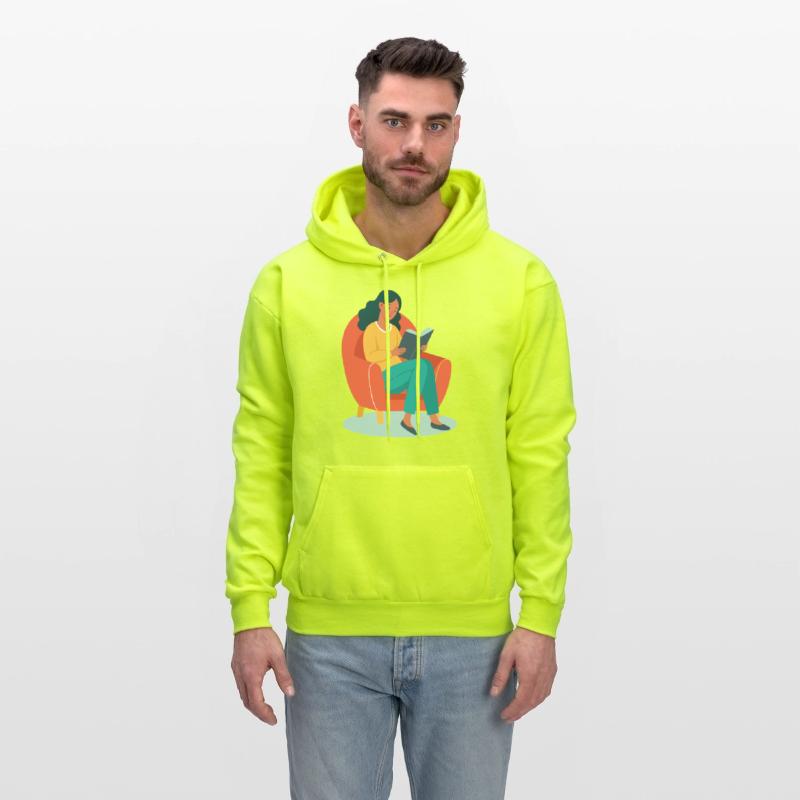 Woman Reading in Armchair Illustration