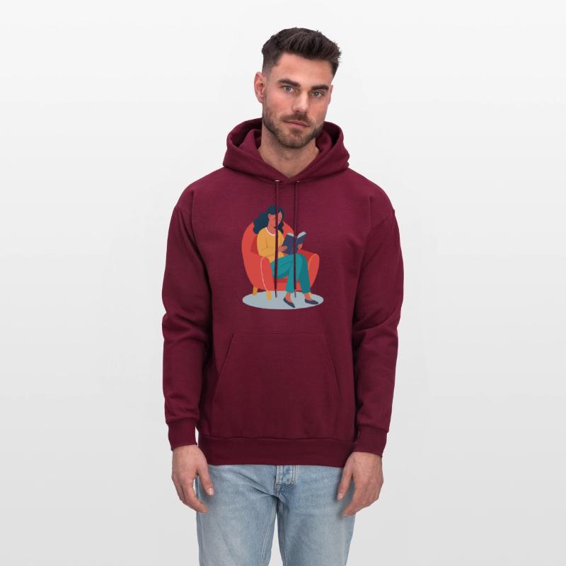 Woman Reading in Armchair Illustration