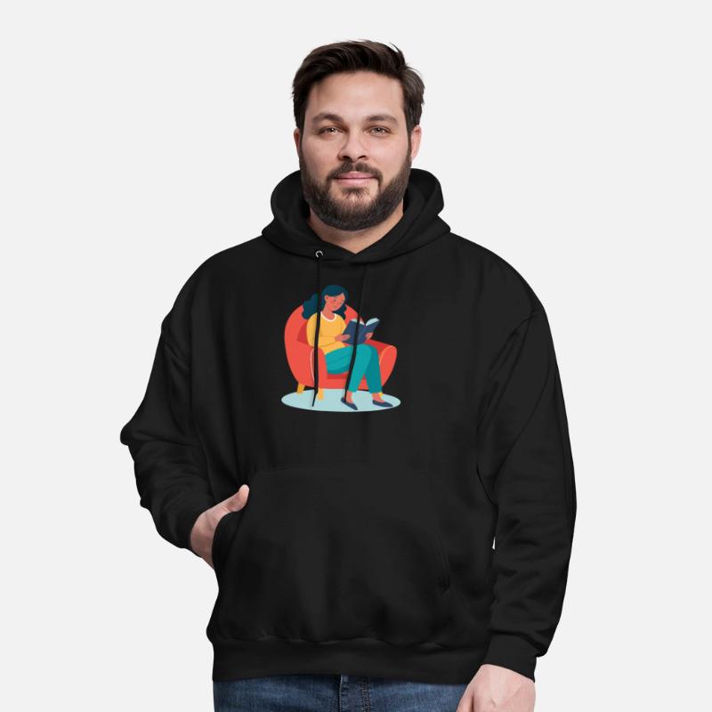 Woman Reading in Armchair Illustration