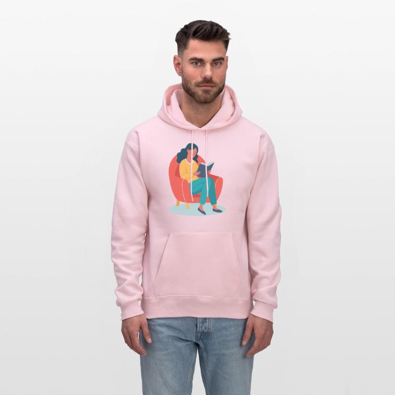 Woman Reading in Armchair Illustration