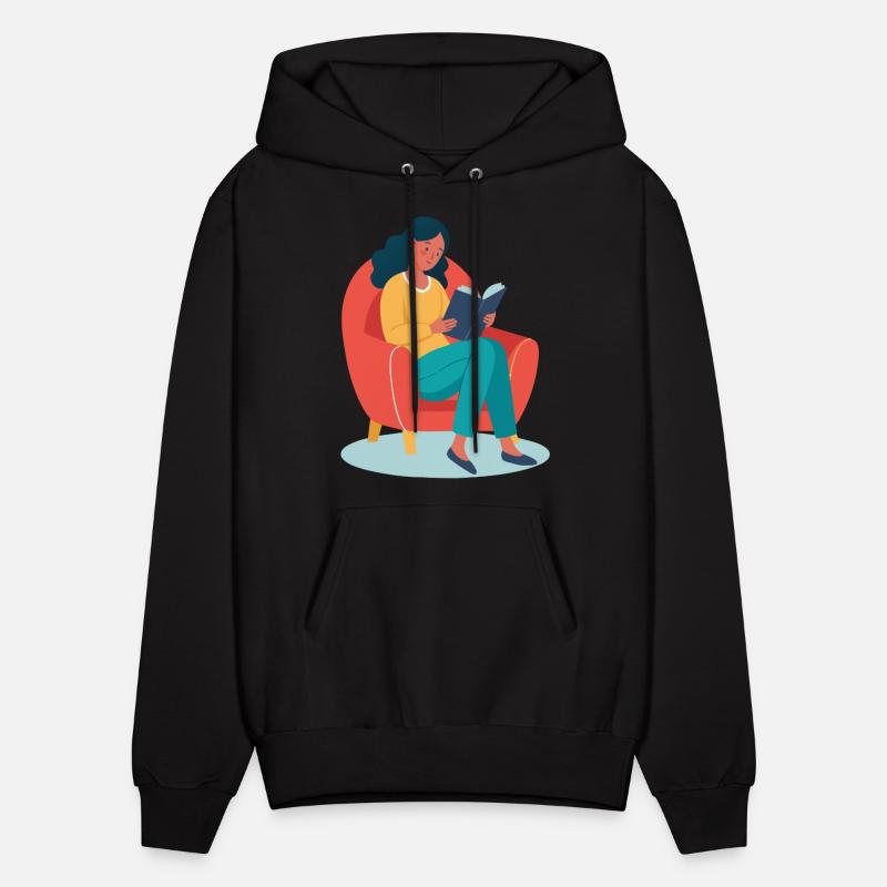 Woman Reading in Armchair Illustration