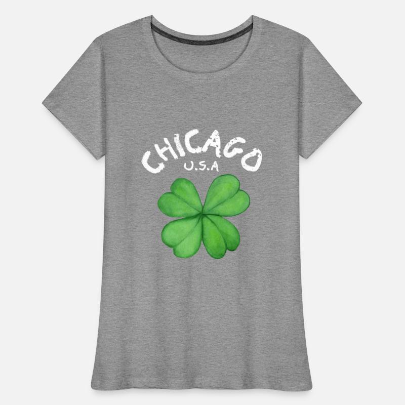 Womens Vintage Shamrock Chicago USA ST PATRICKS DA