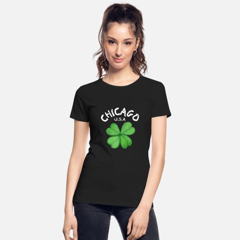 Womens Vintage Shamrock Chicago USA ST PATRICKS DA