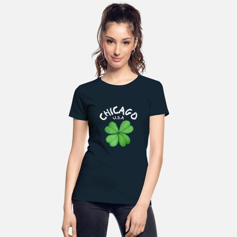 Womens Vintage Shamrock Chicago USA ST PATRICKS DA