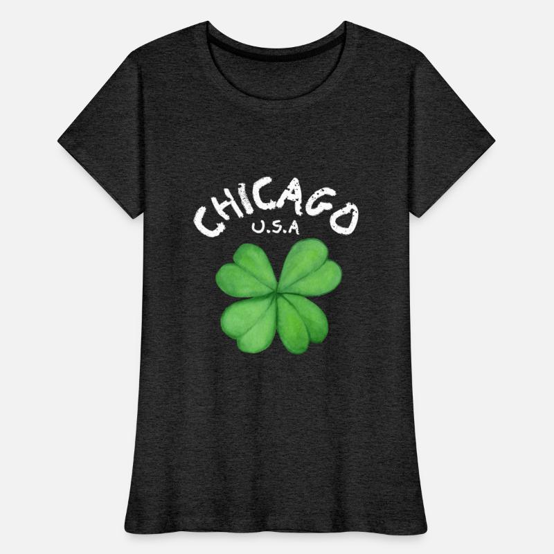 Womens Vintage Shamrock Chicago USA ST PATRICKS DA