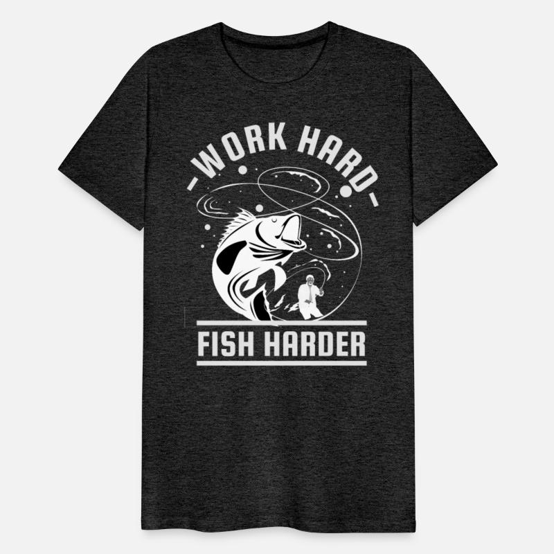 Work Hard Fish Harder | Fishing T-Shirts For Men