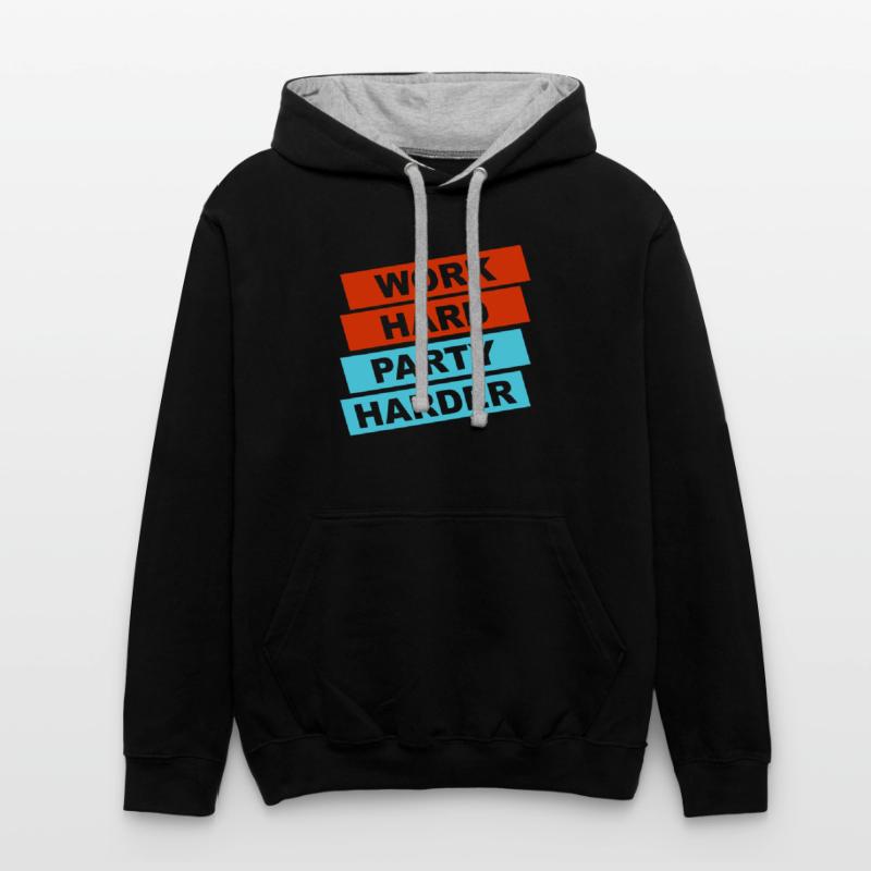 Work Hard Party Harder Team Club Friends Celebrate