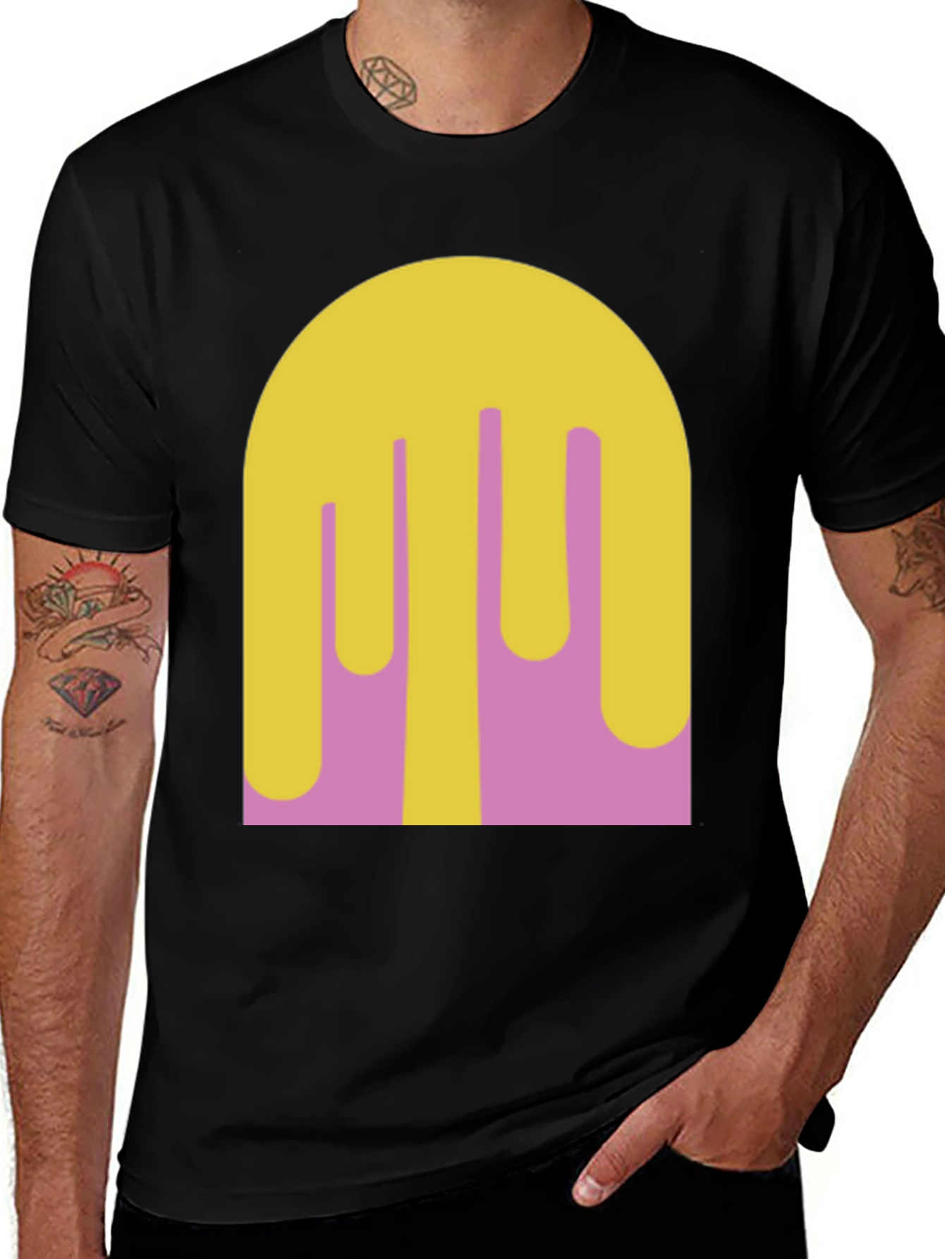 Abstract Drip Art Tee - Modern Graphic Print