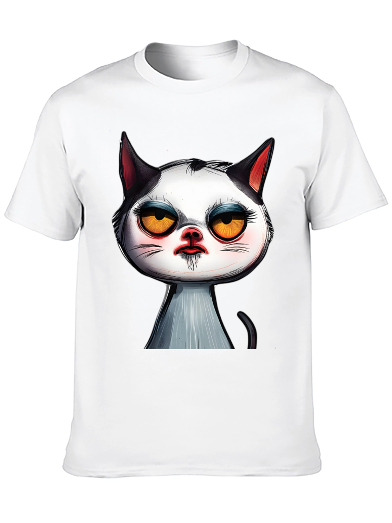 Grumpy Cat Graphic Tee - Black Cotton T-Shirt