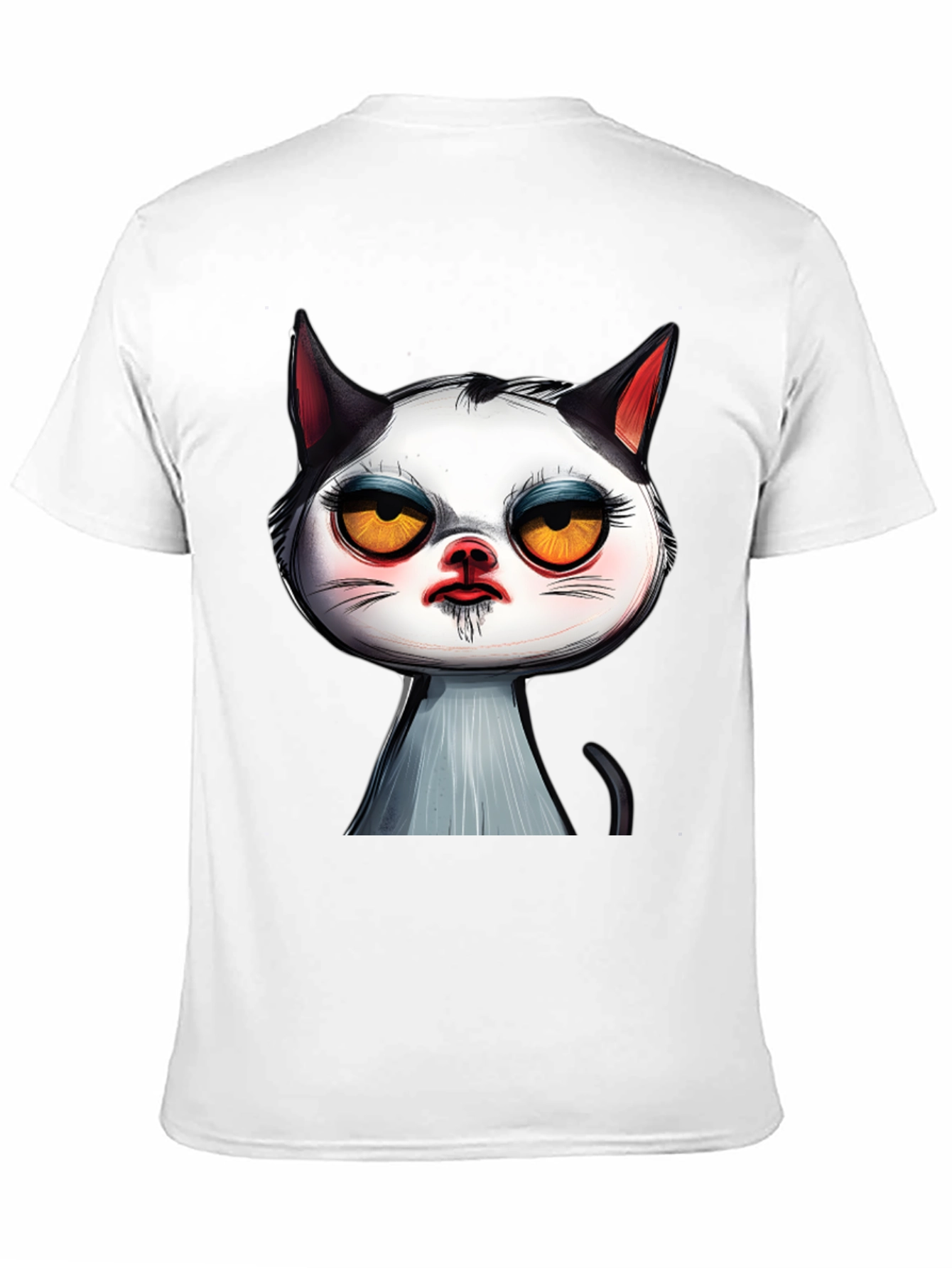 Grumpy Cat Graphic Tee - Black Cotton T-Shirt