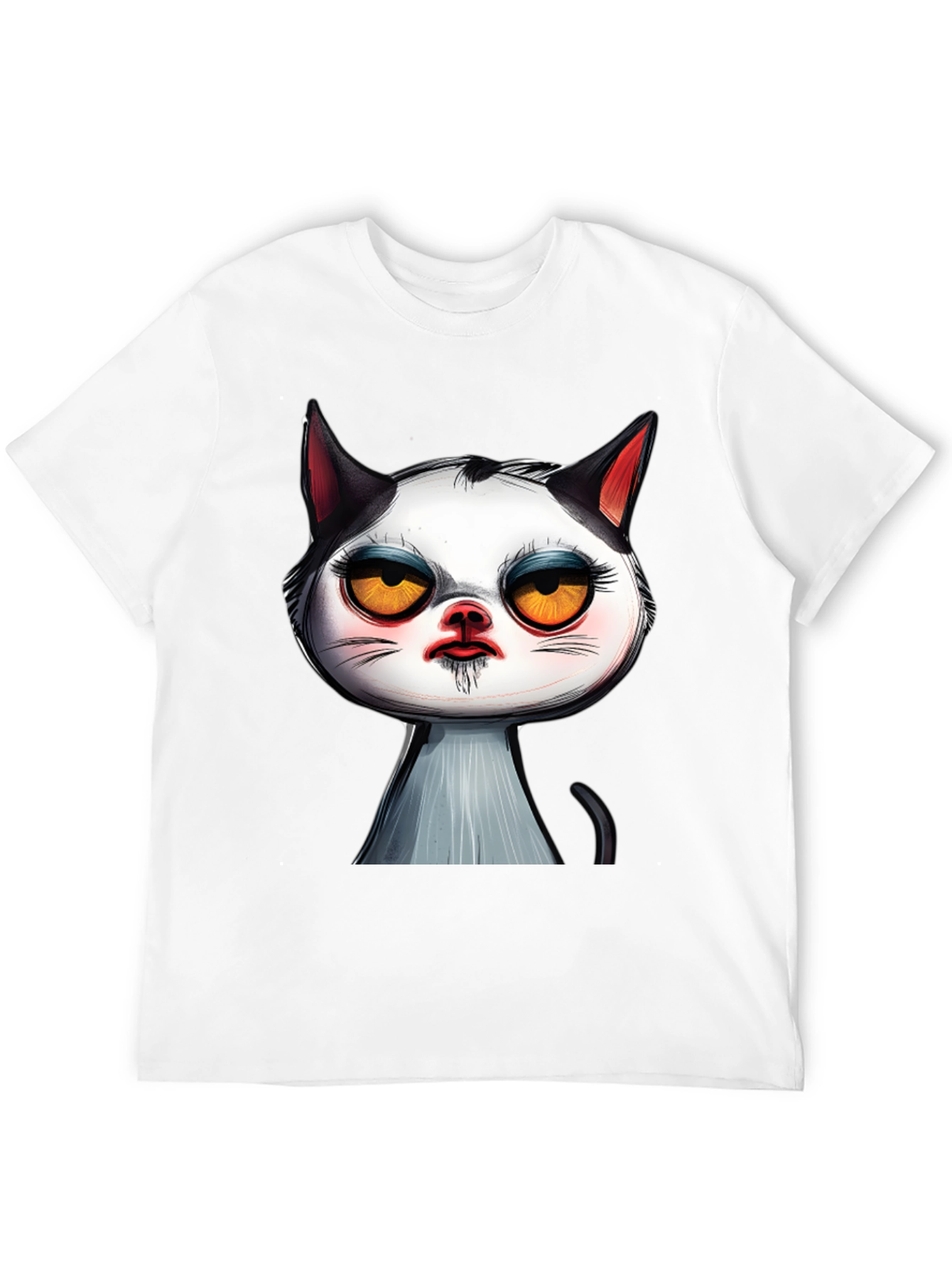 Grumpy Cat Graphic Tee - Black Cotton T-Shirt