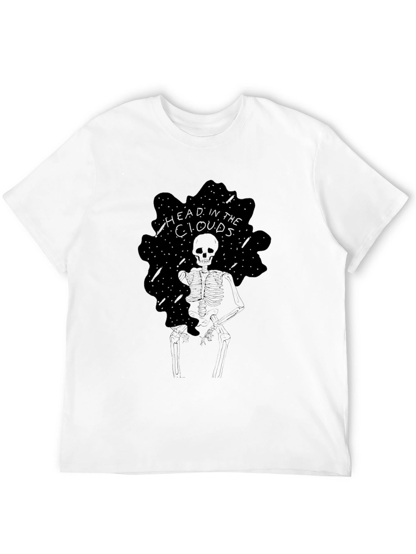 Head in the Clouds Skeleton Black Graphic Tee