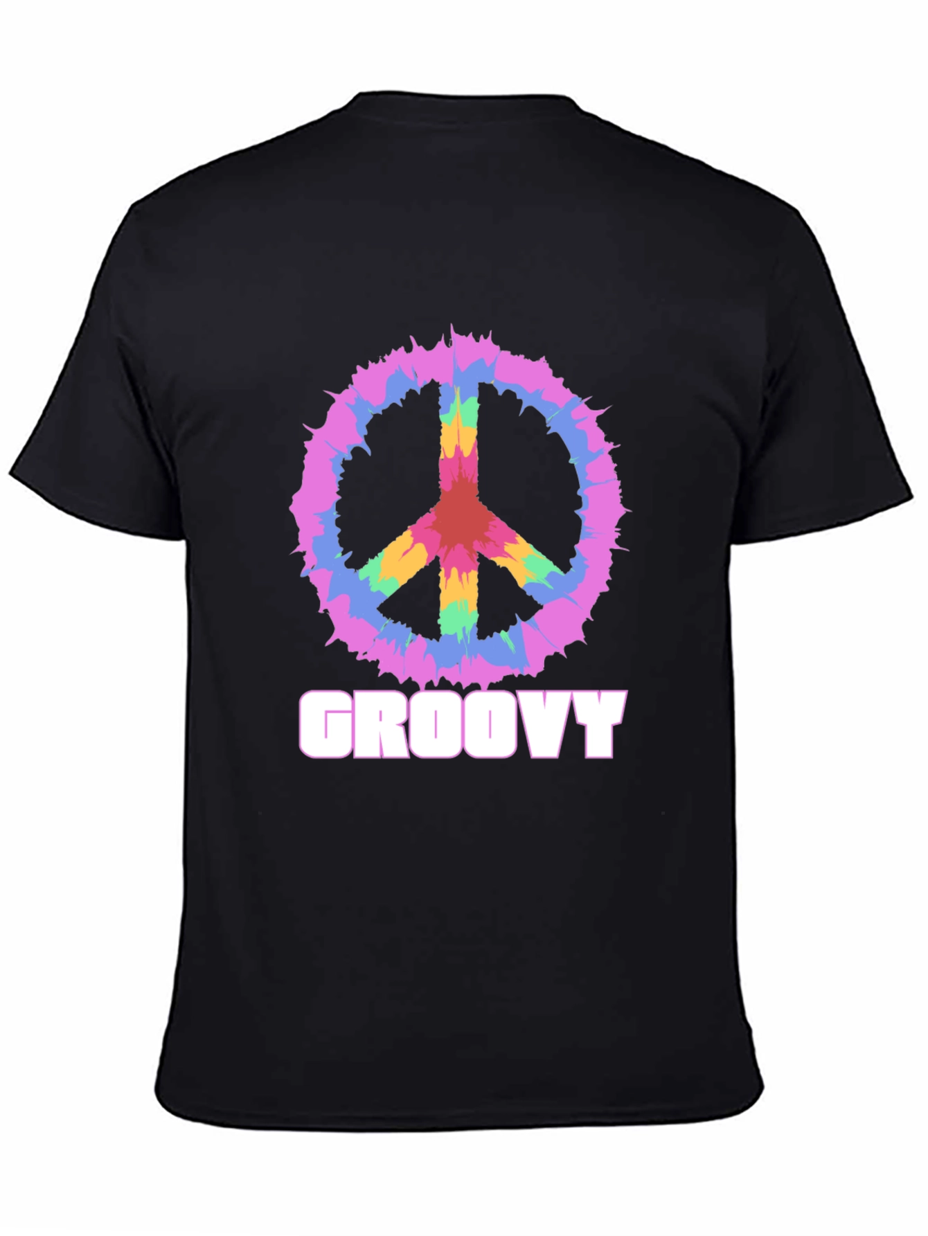 Groovy Peace Sign Graphic Tee - Retro Style