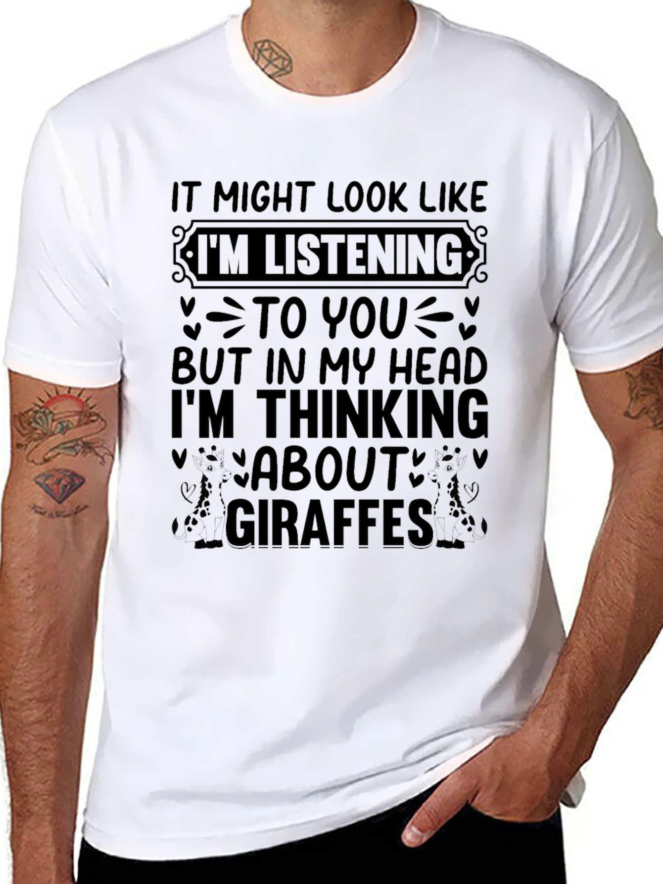 Giraffe Lover Tee - Funny Novelty T-Shirt