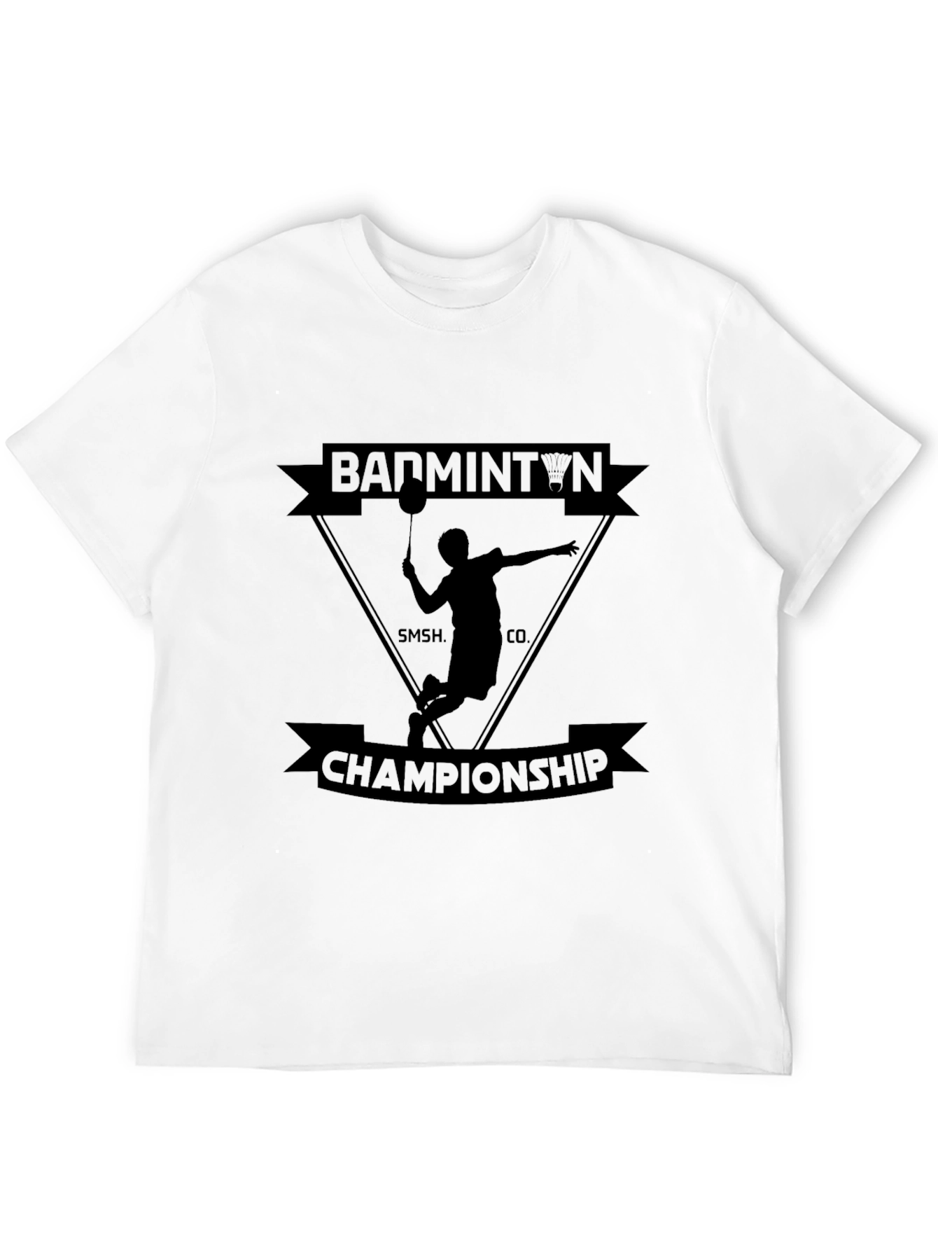Badminton Championship Black T-Shirt