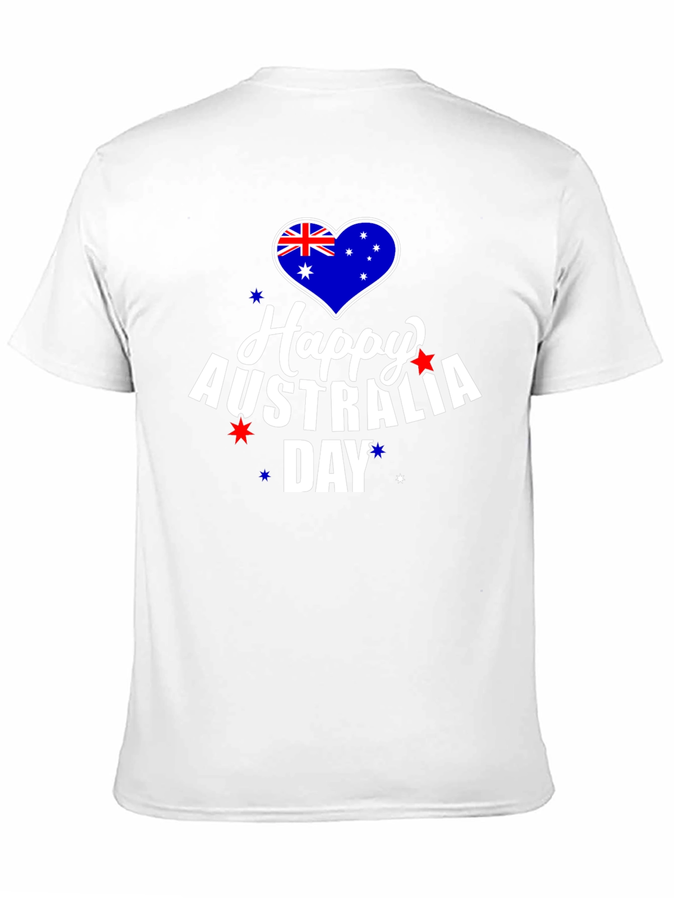 Happy Australia Day T-Shirt Black Cotton