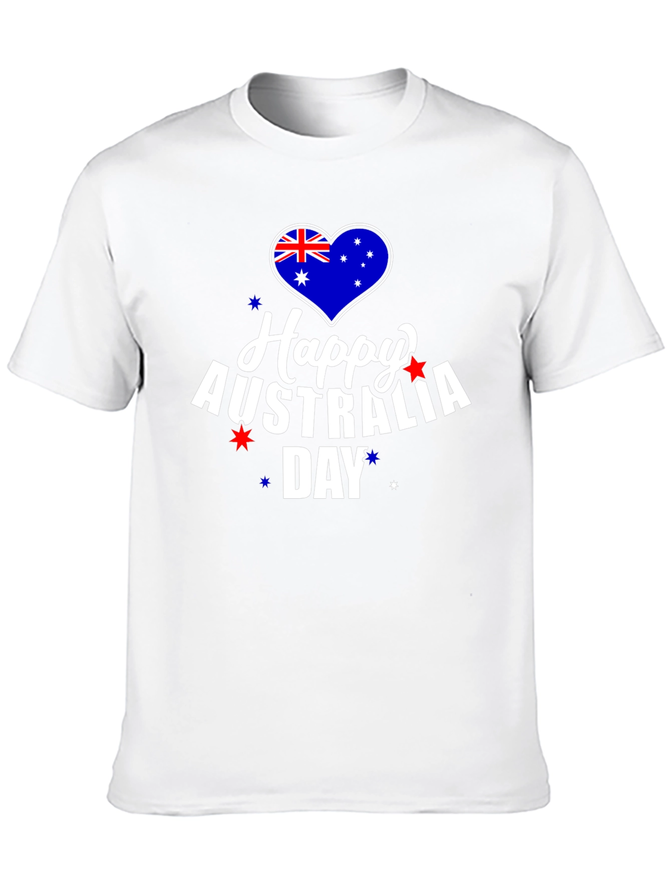 Happy Australia Day T-Shirt Black Cotton